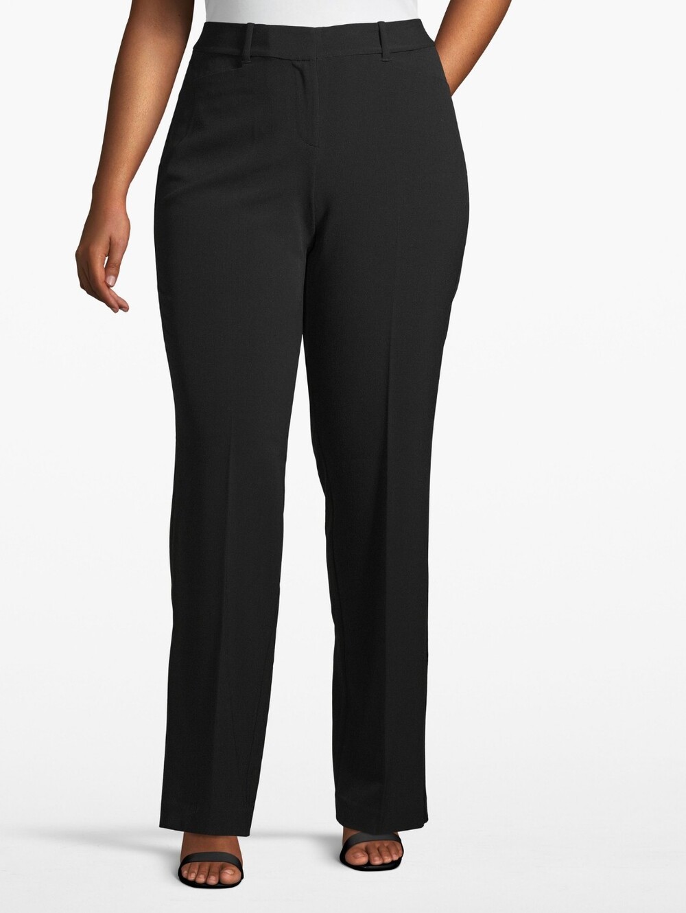 Lane Bryant Houston Classic Relaxed Fit Through Leg Wide Leg Trousers Sz 16